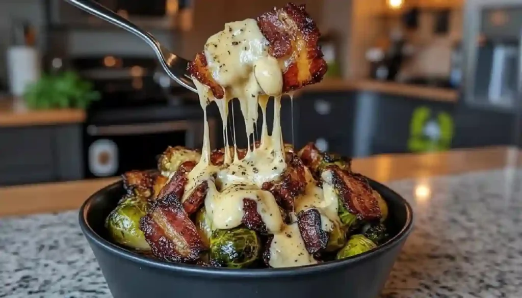 Honey-Glazed Roasted Brussels Sprouts with Bacon