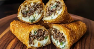 Philly Cheesesteak Egg Rolls recipe