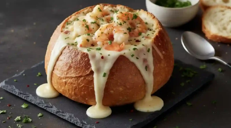 Stuffed Seafood Bread Bowl