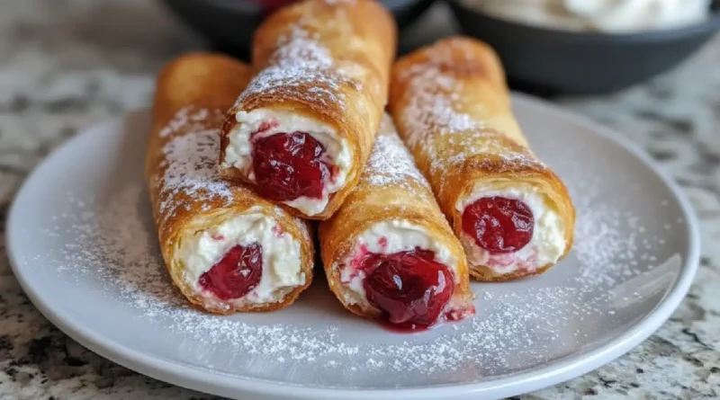 Deep-Fried Cherry Cheesecake
