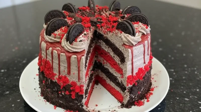 Red Velvet Oreo Cake Recipe