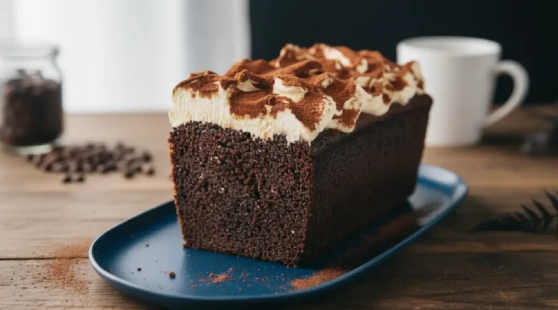 Rich Chocolate Loaf Cake with Baileys Original Irish Cream Cream Cheese Frosting