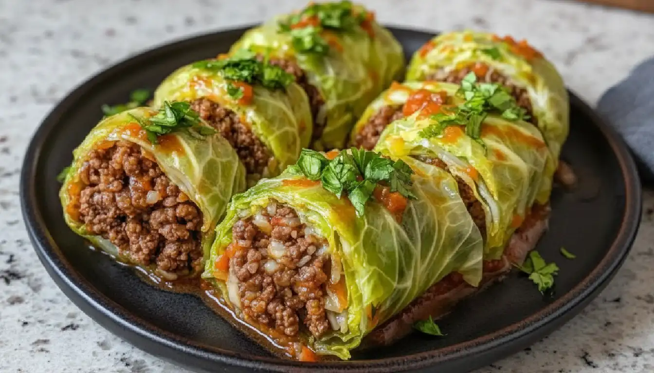 Cabbage Rolls with Ground Beef - My Grandma's Pie
