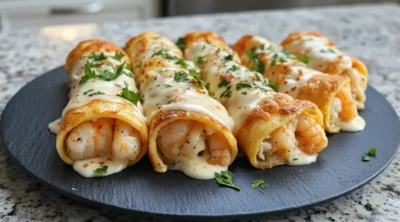 Creamy Crab and Shrimp Queso Tubes