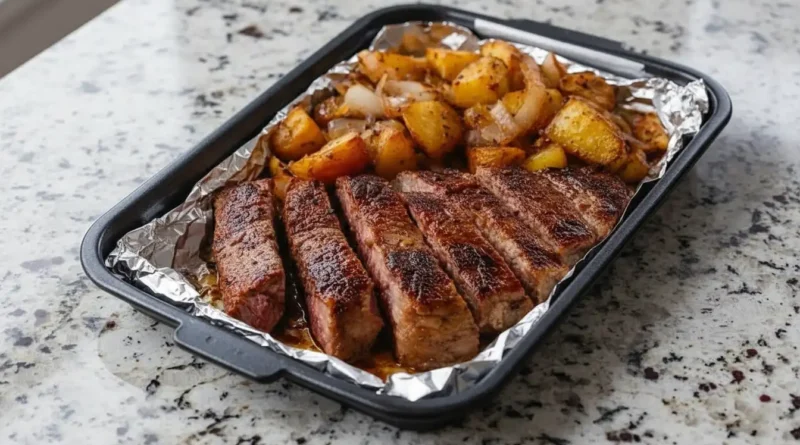 Garlic Butter Steak and Roasted Potatoes