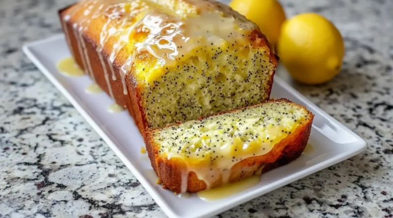 Lemon Poppy Seed Loaf with Zesty Glaze