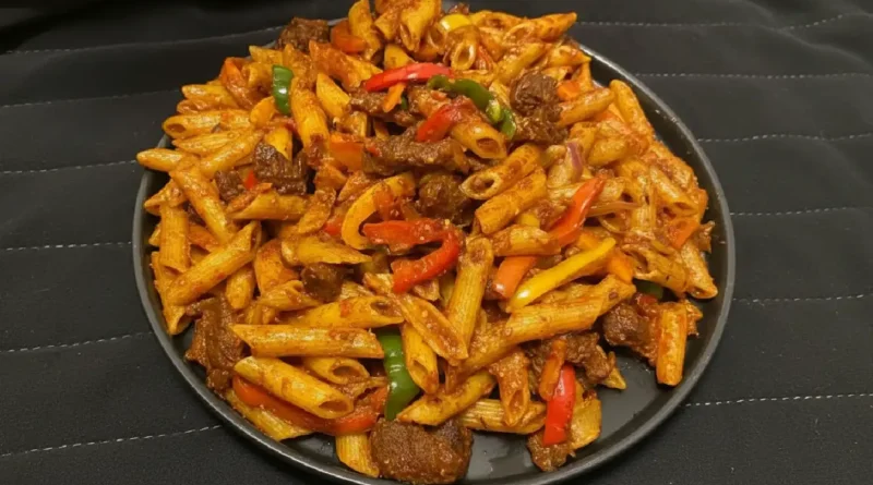 Spicy Beef and Pepper Pasta Recipe