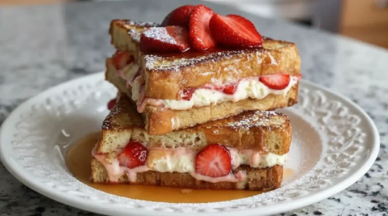 Strawberry Cheesecake Stuffed French Toast