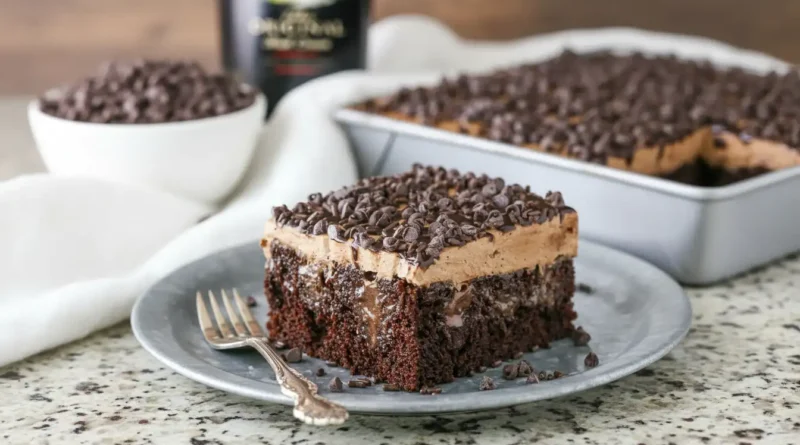Baileys Chocolate Poke Cake
