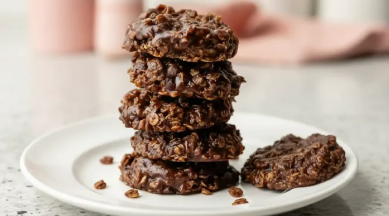Chocolate Peanut Butter No-Bake Cookies