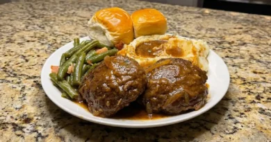 Homemade Classic Salisbury Steak with Rich Onion Gravy