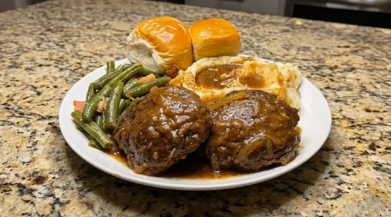Homemade Classic Salisbury Steak with Rich Onion Gravy