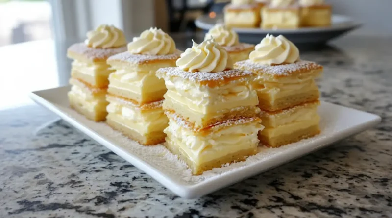 Vanilla Custard Cream Squares