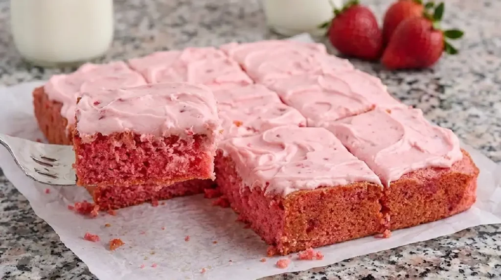 Best Strawberry Sheet Cake Recipe