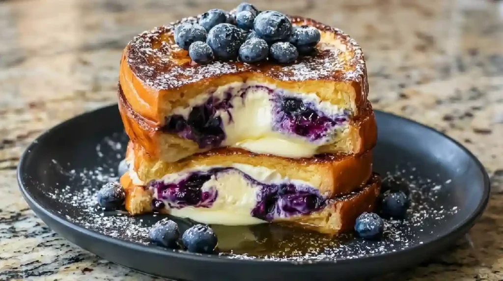 Sunday Morning Blueberry Cheesecake French Toast
