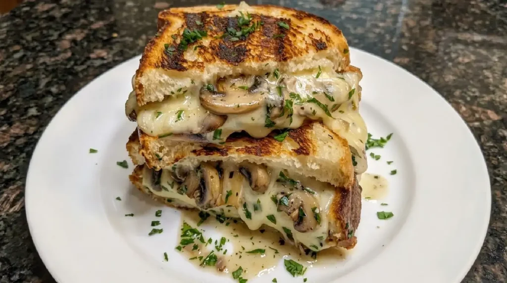 Easy Mediterranean Mushroom Grilled Cheese