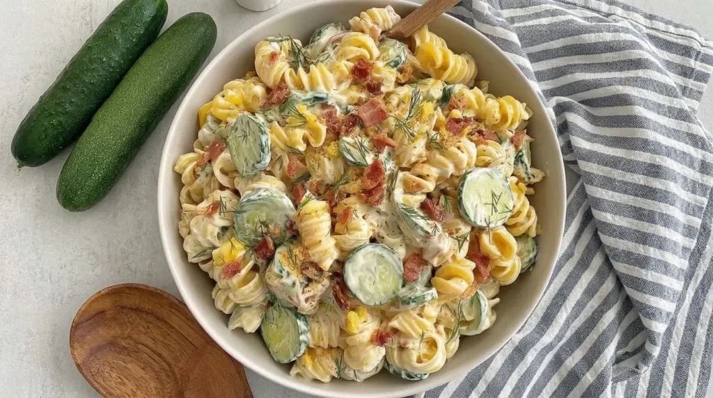 Lazy Woman’s Pickle Pasta Salad recipe