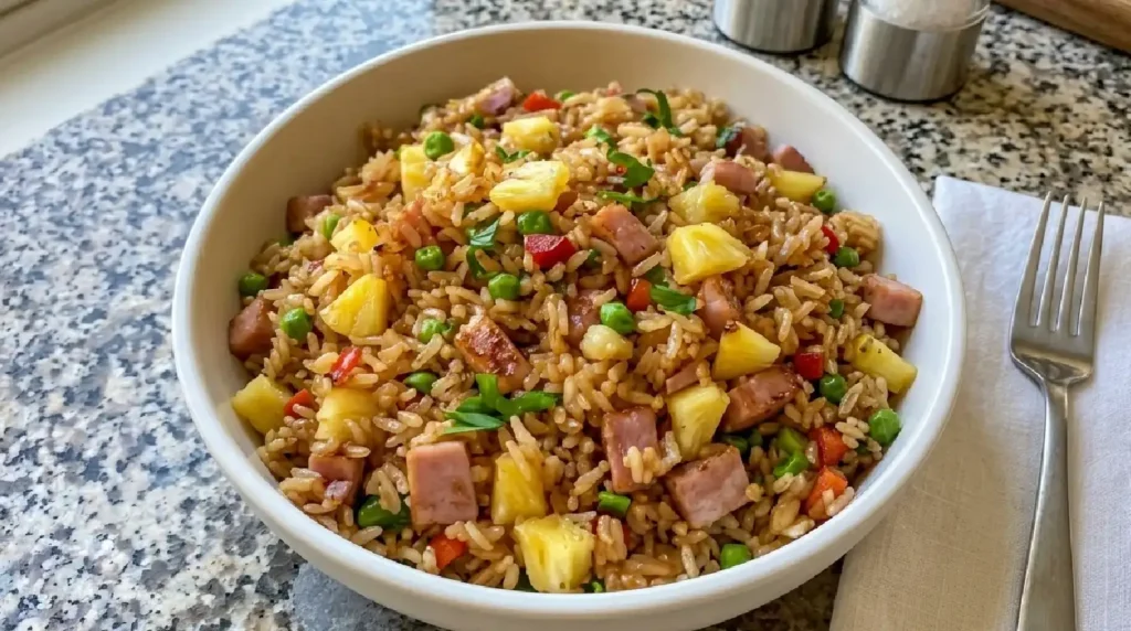 Pineapple and Luncheon Meat Fried Rice