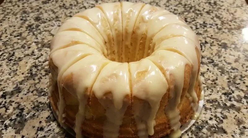Vanilla Buttermilk Pound Cake With Cream Cheese Glaze Recipe