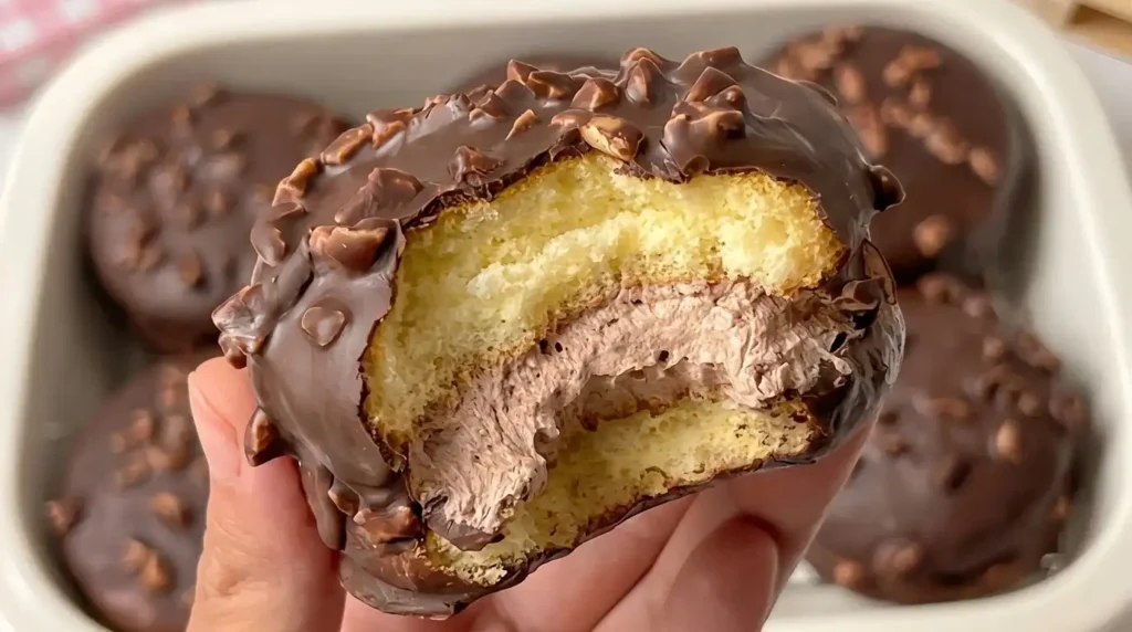 Chocolate-Dipped Cream Sponge Cake Recipe