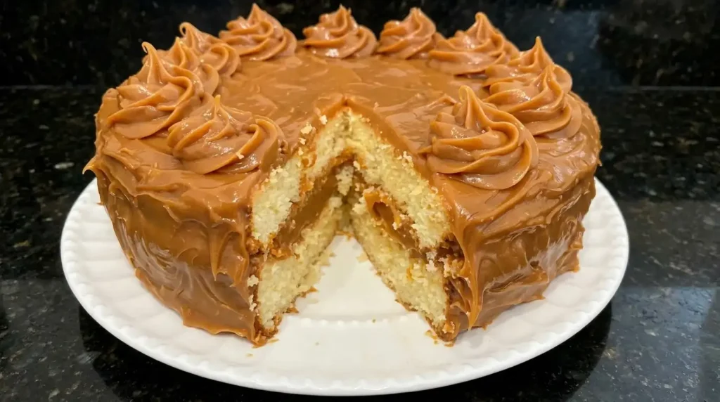Vanilla Cake with Dulce de Leche