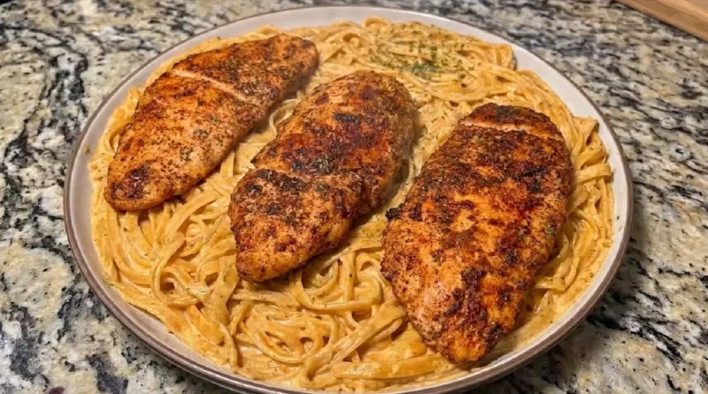 Creamy Garlic Chicken Linguine