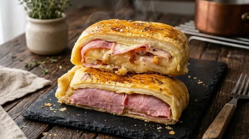 Puff Pastry Strudel with Ham and Cheese Recipe
