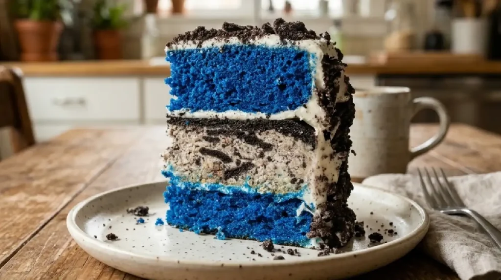Blue Velvet Oreo Cheesecake Cake