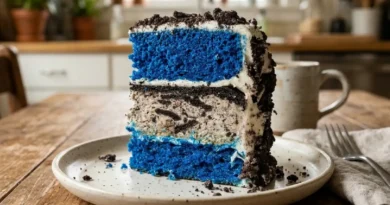 Blue Velvet Oreo Cheesecake Cake