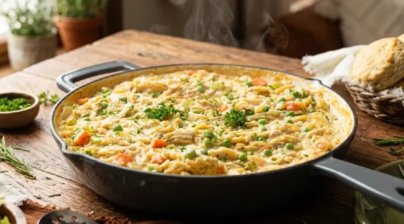 Chicken Pot Pie Orzo Recipe
